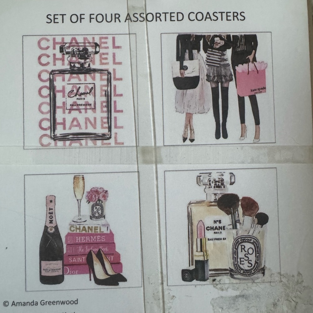 Chanel ceramic coasters - set of 4